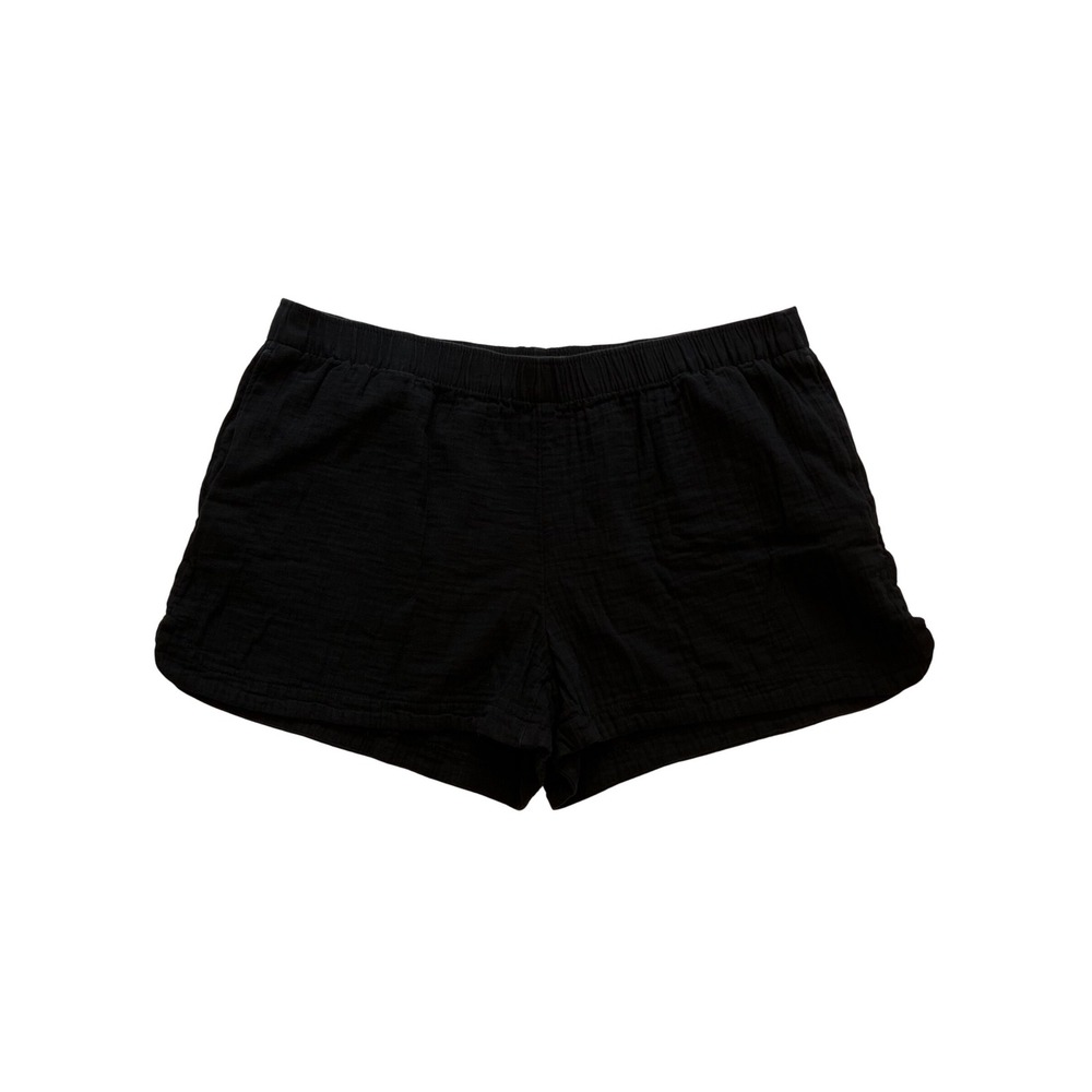 Old Navy‎ Black 100% Cotton Gauze Relaxed Fit Comfy Shorts Size XXL